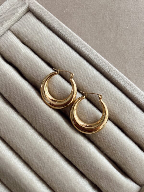 Argollas gold redondas