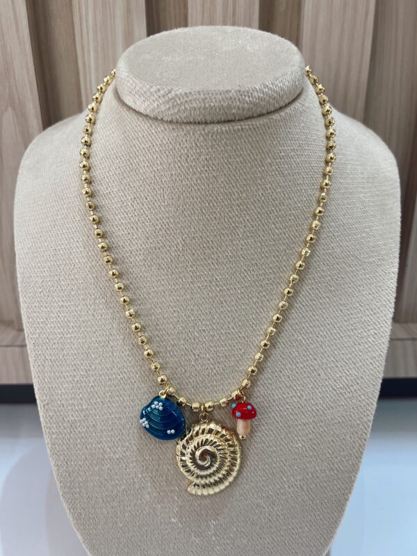 Collar largo 3 dijes - Imagen 3