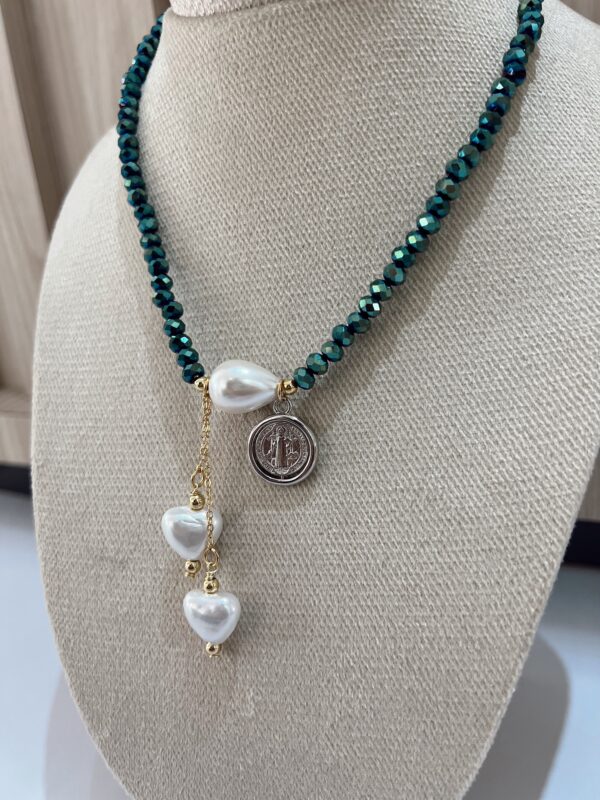 Collar cristales verde - Imagen 3