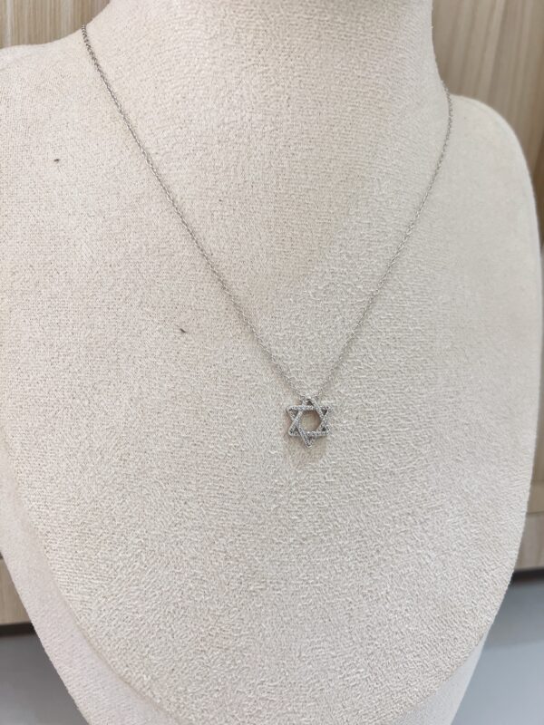 Cadena estrella plateada plata 925