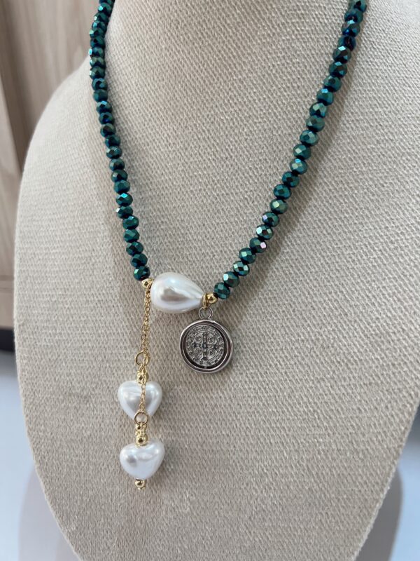 Collar cristales verde - Imagen 2