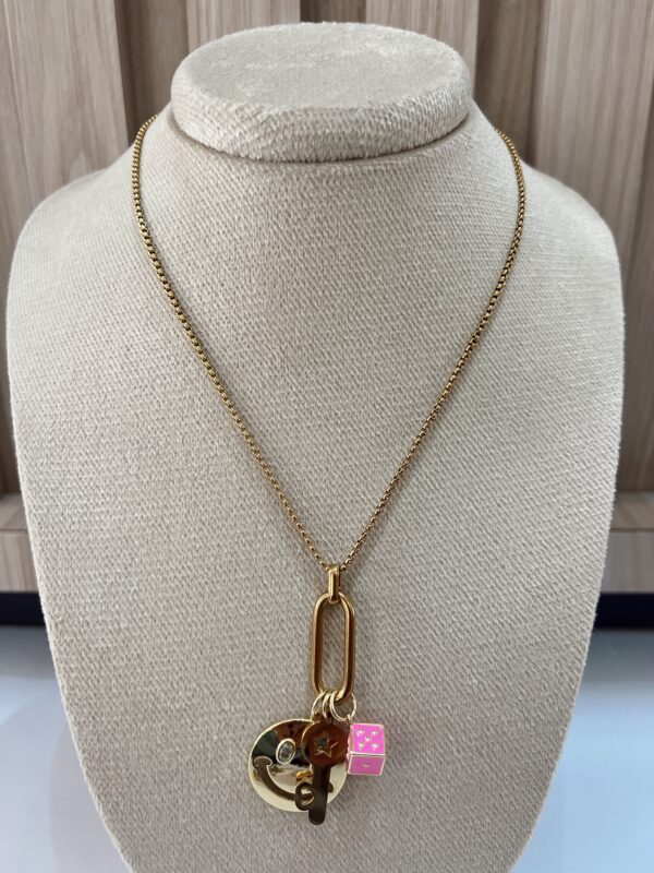 Collar largo 3 dijes - Imagen 2