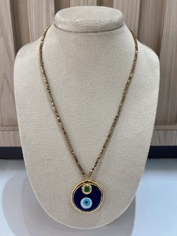 Collar largo ojo turco