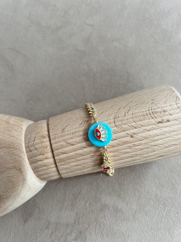 Pulsera dorada ojito