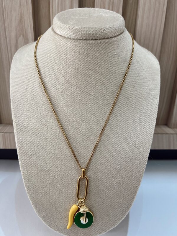 Collar largo 3 dijes - Imagen 4