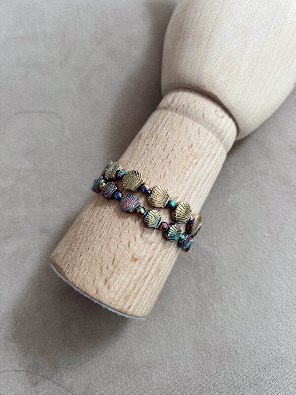 Pulsera doble conchitas de mar