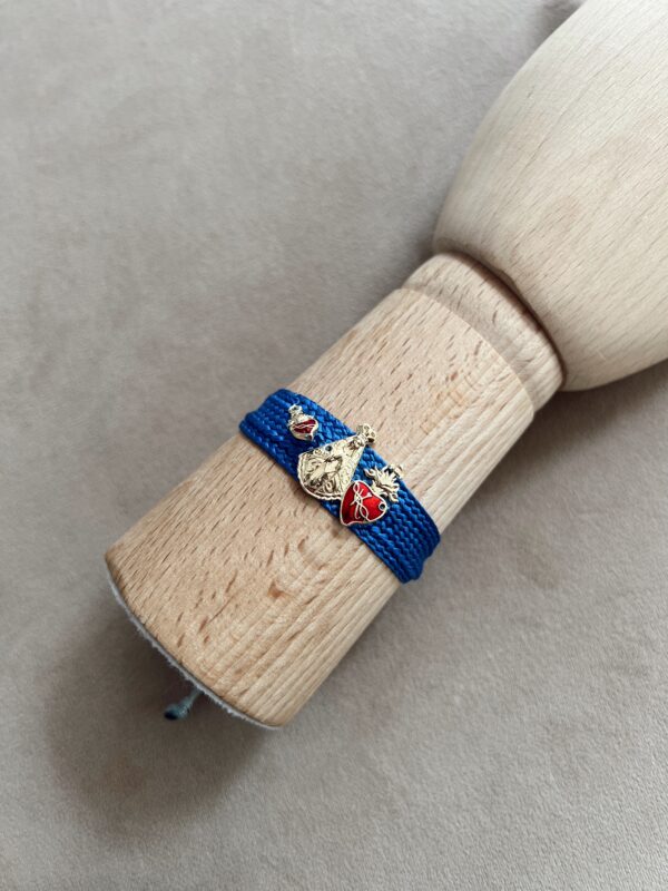 Pulsera tela azul Virgen del Valle