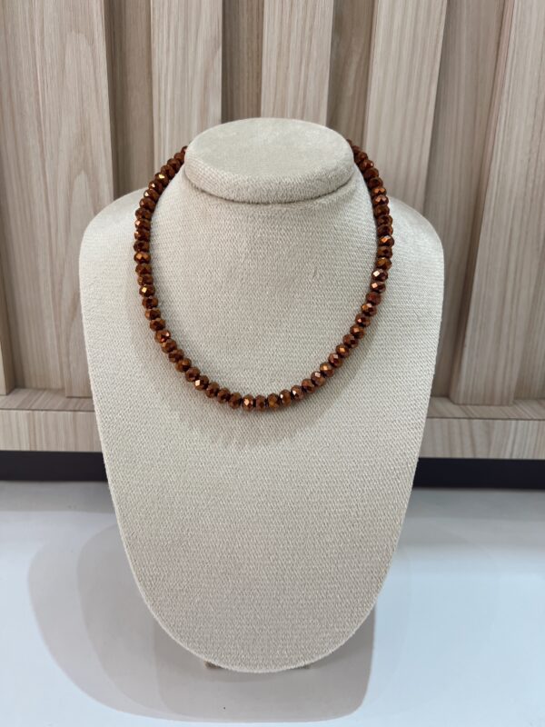 Collar cristales bronce